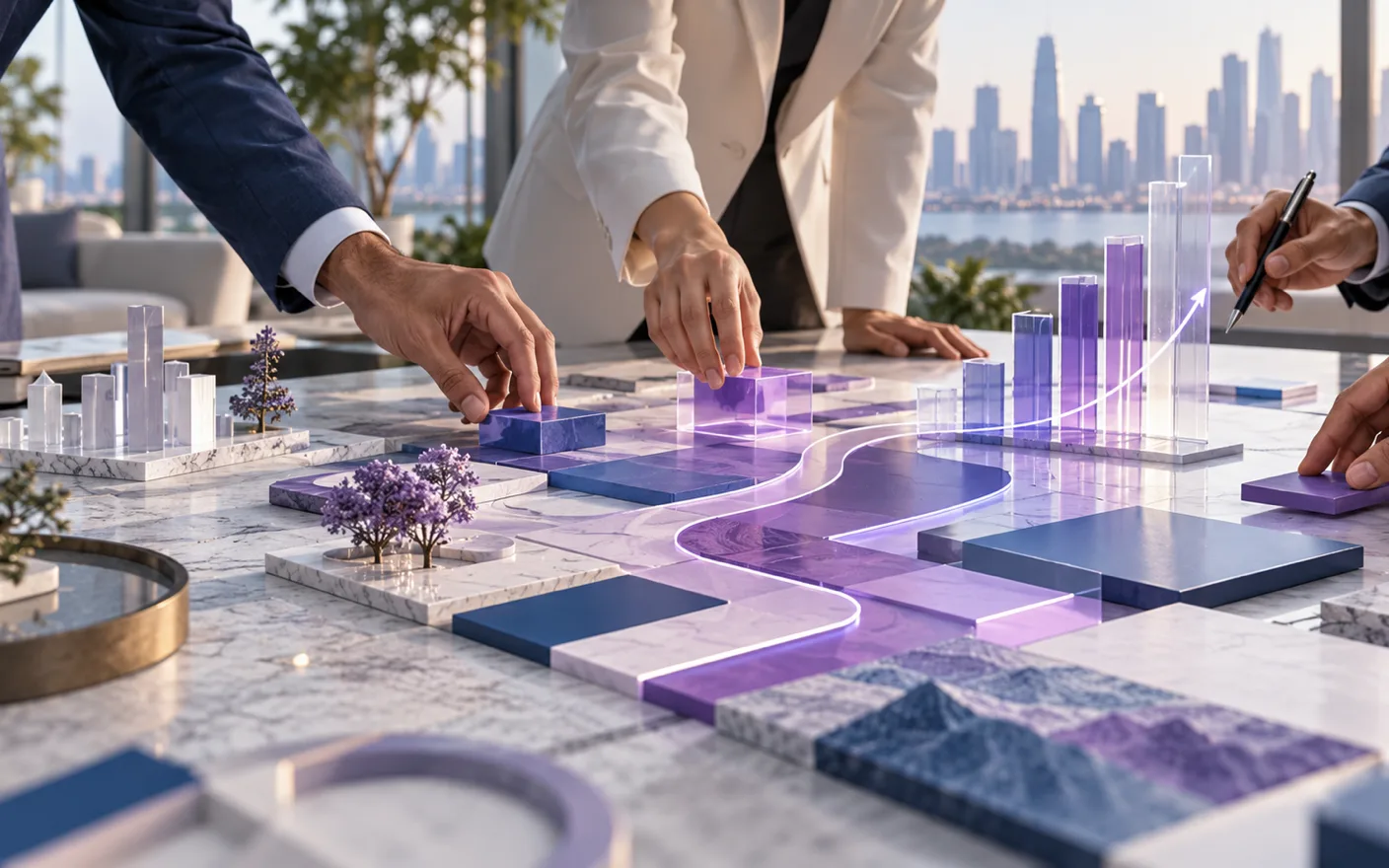 Strategic business planning and collaborative growth visualization